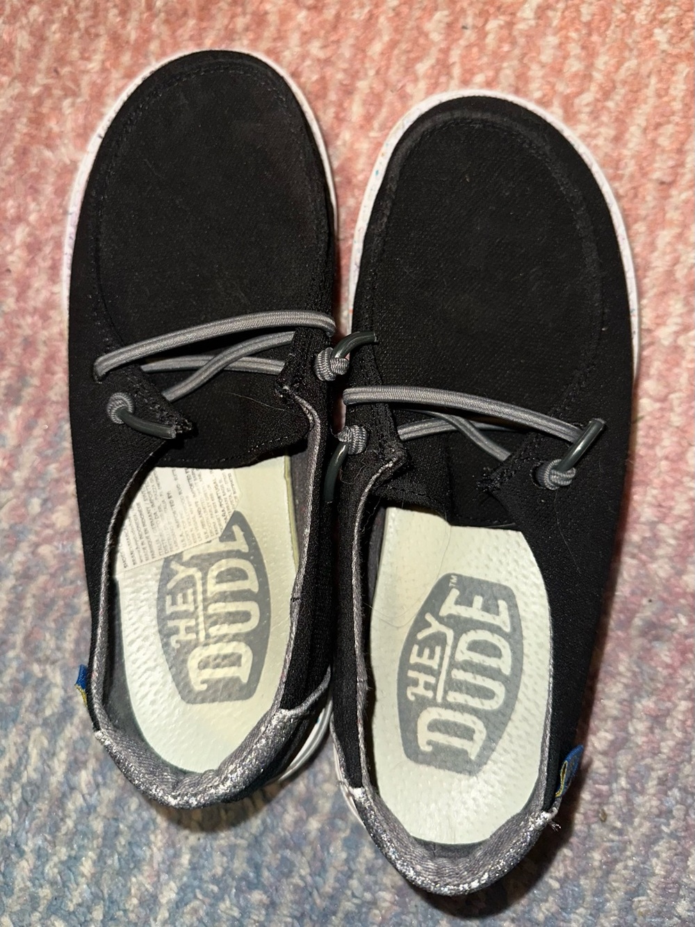 Hey Dude Wally Black Slip-On Shoes for kids